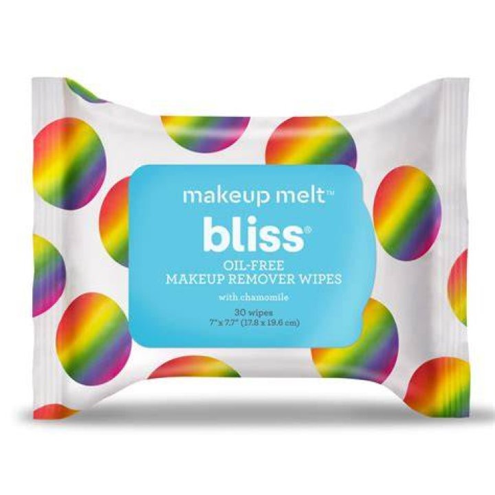 Bliss Limited-Edition Pride Makeup Melt Makeup Remover Wipes, $7, blissworld.com