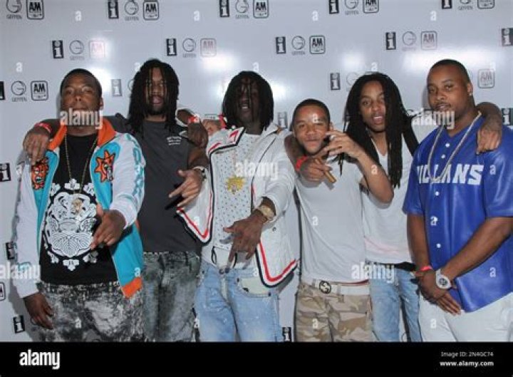 Chief Keef, center, and crew seen at Interscope Records Pre Party at the W Hotel Hollywood, in Los Angeles, Calif Interscope Records Pre BET Awards Party, Los Angeles, USA