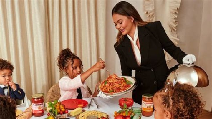 Chrissy Teigen with her Cravings Baking Mixes