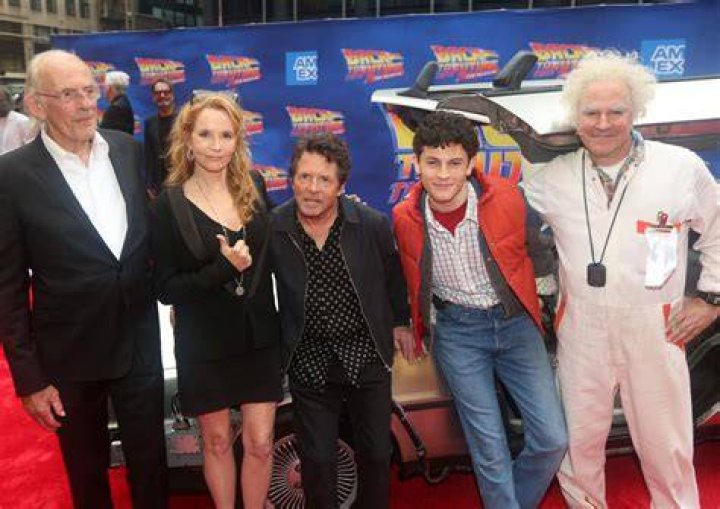 Christopher Lloyd, Lea Thompson, Michael J. Fox, Casey Likes and Roger Bart 'Back To The Future: The Musical' Broadway Gala Performance, New York, USA - 25 Jul 2023