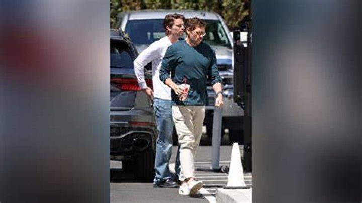 Christopher Schwarzenegger at a Restaurant