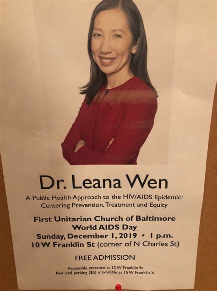 Dr. Leana Wen Pictured At Work