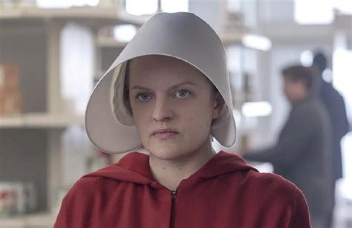 Elisabeth Moss at a Handmaid's Tale red carpet event