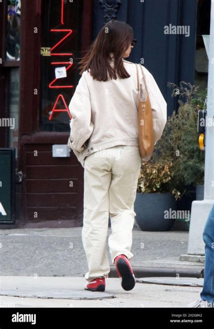 Emily Ratajkowski spotted out in Orange