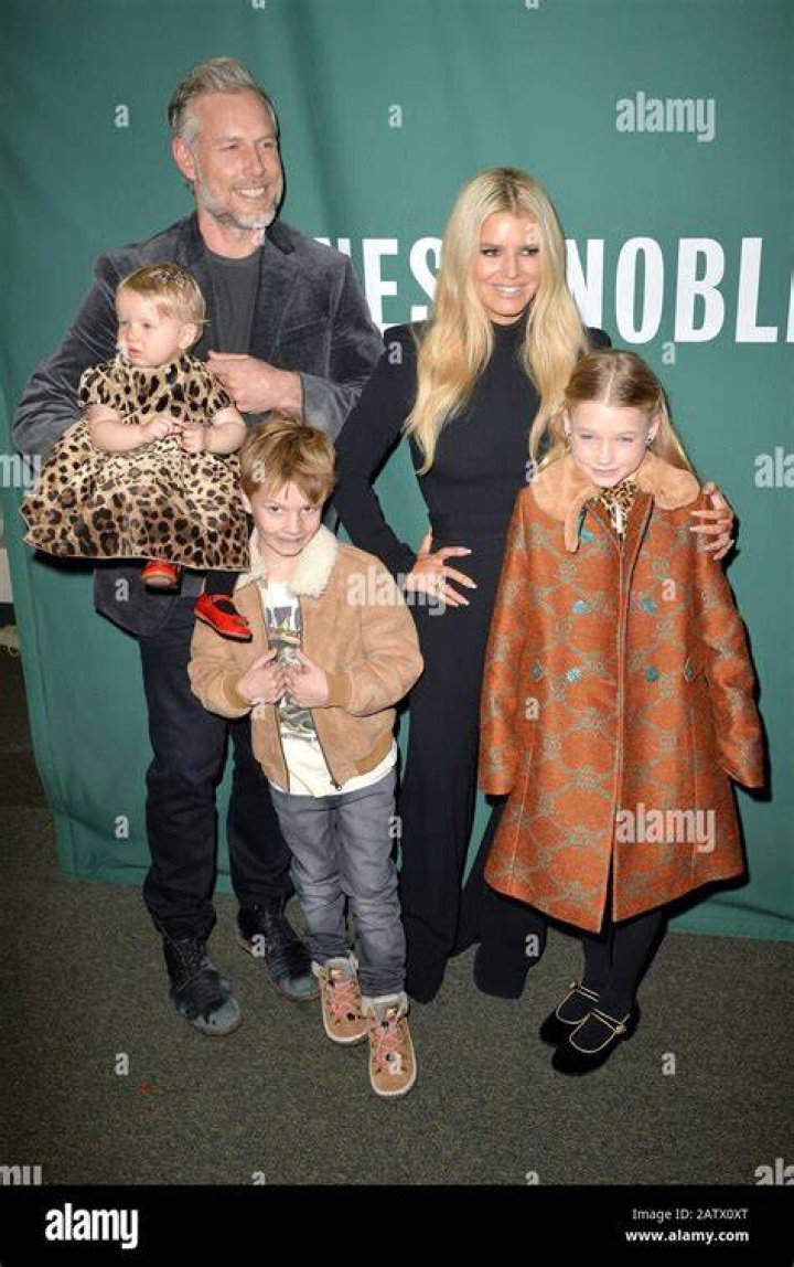 Eric Johnson, Birdie Johnson, Ace Knute Johnson, Jessica Simpson, Maxwell Drew Johnson 'Open Book' by Jessica Simpson book launch, New York, USA - 04 Feb 2020