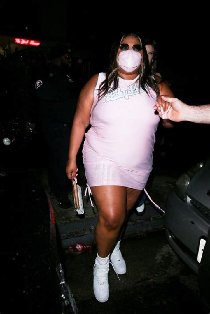 Lizzo arrives at her 34th birthday party
