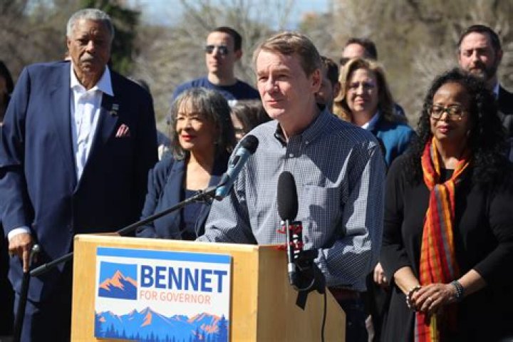 Michael Bennet, michael bennet. U.S. Senator Michael Bennet, D-Colo., speaks before Senator Bernie Sanders during a rally with young voters on the campus of the University of Colorado, in Boulder, Colo. Sanders is riding a bus around the state with Democratic candidates to drum up support for them before Election Day Election 2018 Governor Colorado Sanders, Boulder, USA - 24 Oct 2018