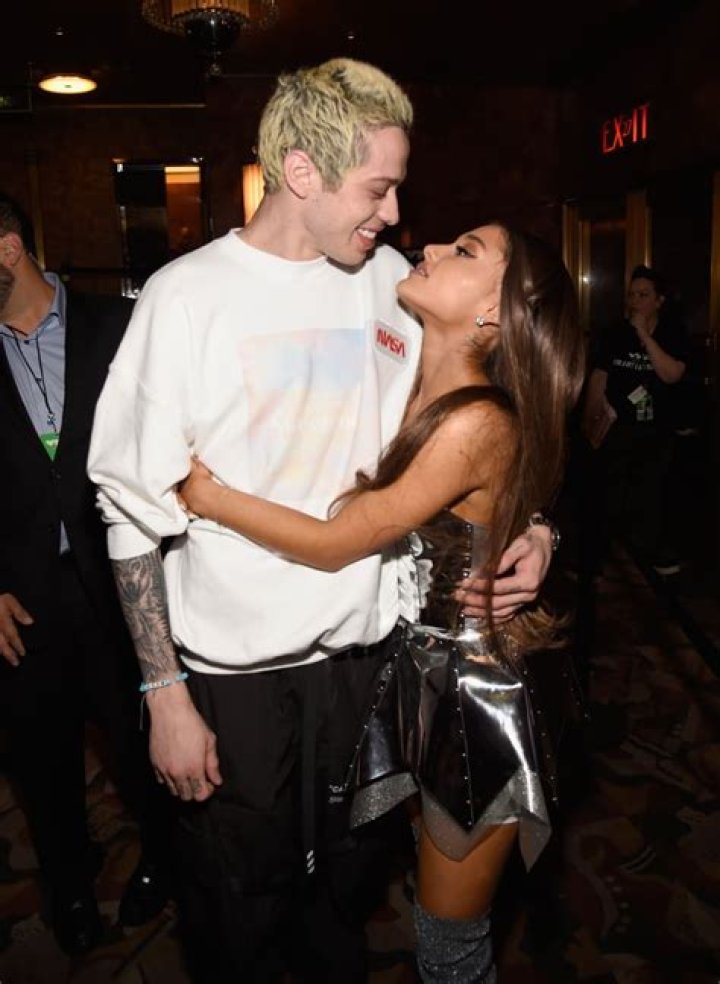 Pete Davidson and Ariana Grande hugging