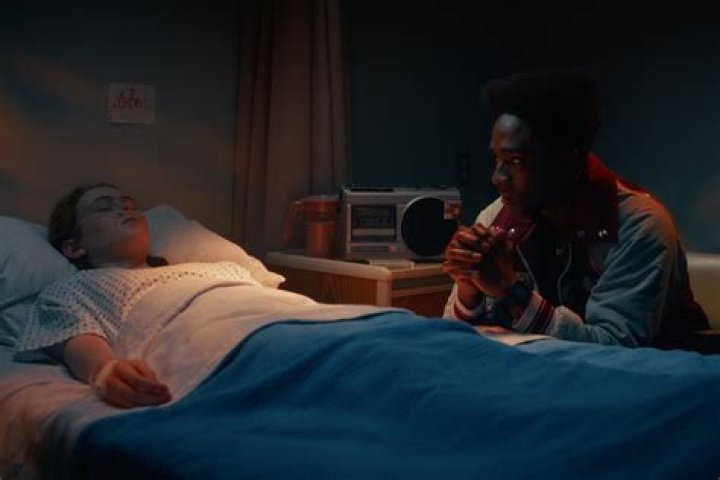 STRANGER THINGS. (L to R) Eduardo Franco as Argyle, Charlie Heaton as Jonathan, Millie Bobby Brown as Eleven, Noah Schnapp as Will Byers, and Finn Wolfhard as Mike Wheeler in STRANGER THINGS. Cr. Courtesy of Netflix &copy; 2022