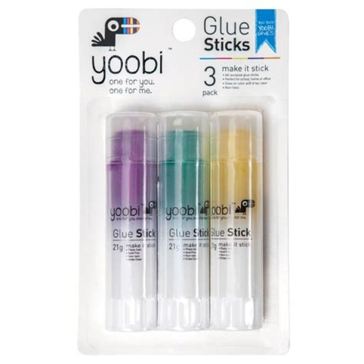 Yoobi Round Multicolor Glue Sticks